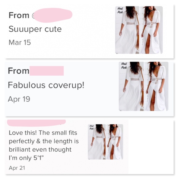 White Crochet Waist Beach Cover Up Tunic/Robe - Picture 12 of 16